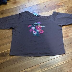 Vibrant Floral Relaxed Super Soft Fleece Sweatshirt